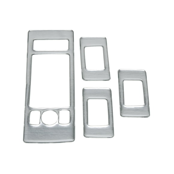 Unique Bargains Window Lift Switch Panel Trim Cover for Land Rover Range Rover Vogue 2013-2017 Front Rear Car Door Window Control Button Sticker Silver Tone