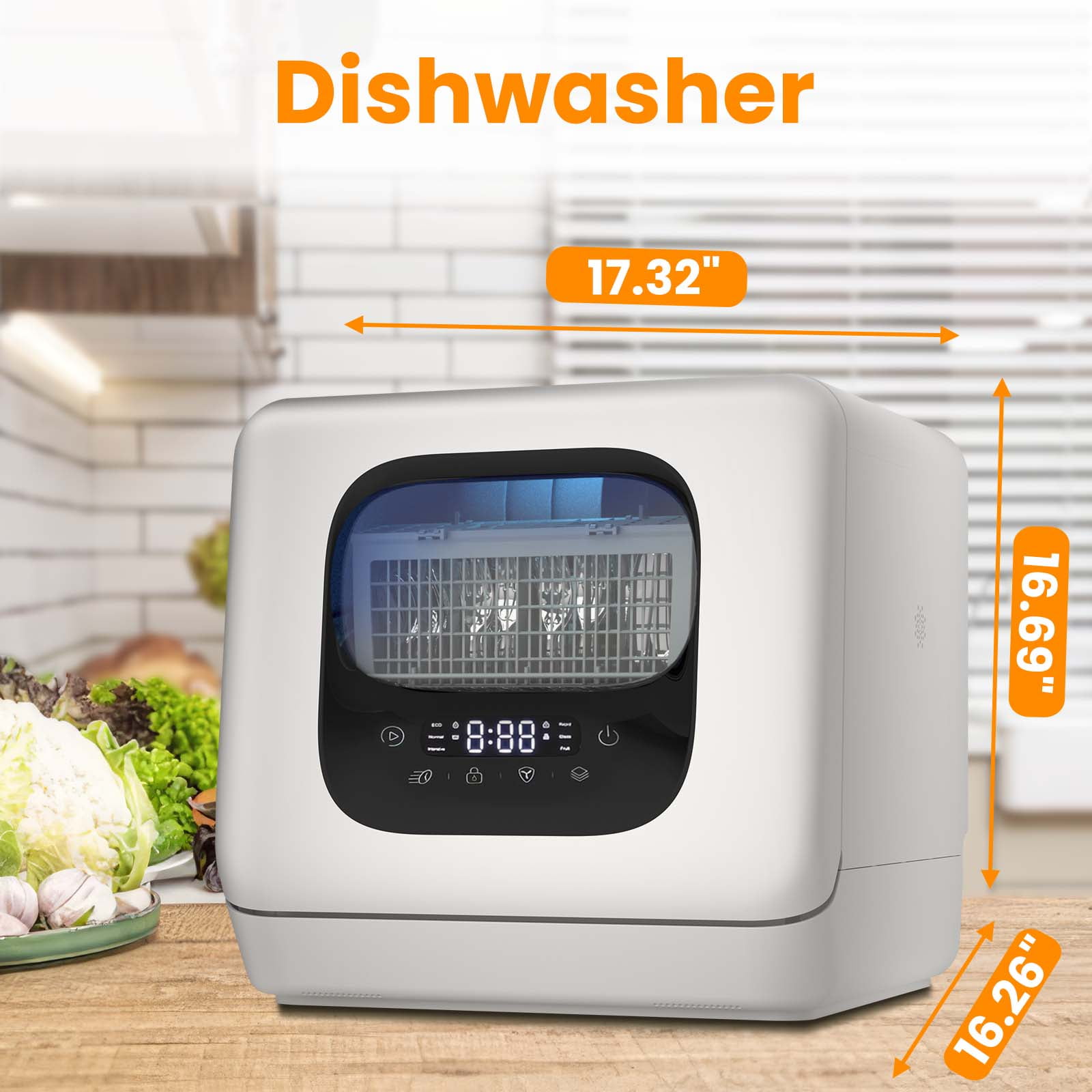 Home Full Automatic Desktop Dish Washers UV Disinfection Sterilization  Countertop Dishwasher Intelligent Portable Dishwasher - AliExpress