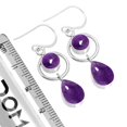 thumbnail image 3 of Natural Amethyst Women Jewelry 925 Sterling Silver Earring, 3 of 5