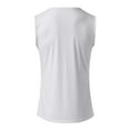 thumbnail image 3 of PEASKJP Tank Top Men Workout Men's Sleeveless Tank Tops Crewneck Solid Loose Fit Shirt (White,3XL), 3 of 4