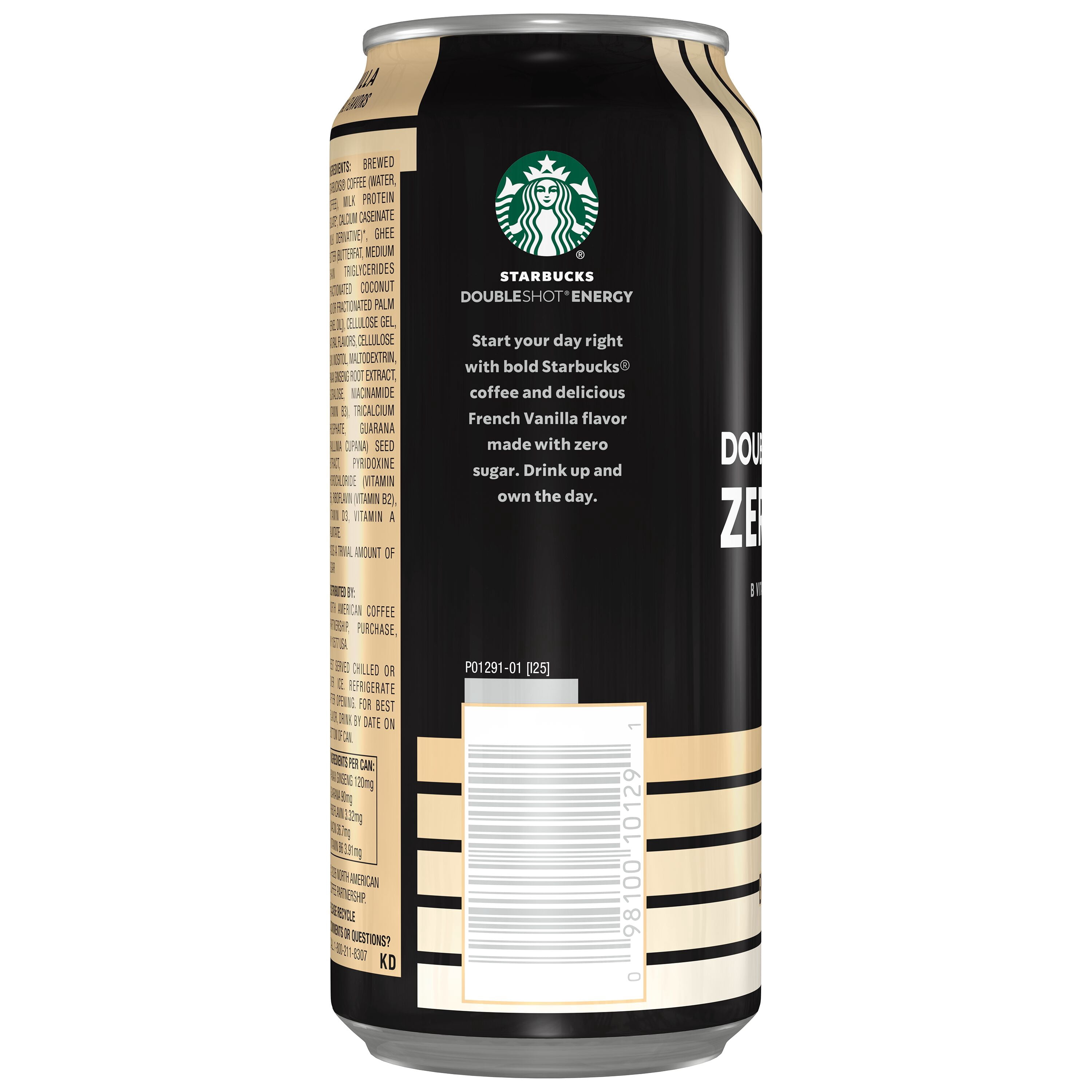 Starbucks Doubleshot Energy Zero Sugar French Vanilla 15 fl oz Can