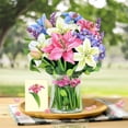 thumbnail image 2 of Pop Up Flower Cards, 3D Paper Flowers Bouquet Birthday Card 12’‘ with Blank Note and Envelope, Mother's Day, Get Well Greeting, Anniversary, Thank You, Easter Gifts Cards for Women Mom, Lillie, 2 of 9