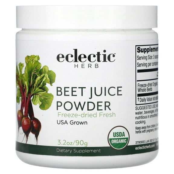 Eclectic Institute - Beet Juice Powder Raw Fresh Freeze-Dried - 90 Grams