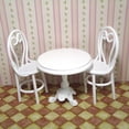 thumbnail image 3 of "Dollhouse Furniture Metal Round Table and Chairs 3PCS for 1 12 Dollhouse Living Room/Garden Furnishings, White", 3 of 10