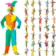 thumbnail image 5 of KKBOTIVE Adult Clown Outfit Set - Ruffle Carnival Party Funny Attire Unisex Outfits for Men Women Festive Clothing with 1Pc Jumpsuit + Hat ( Sky Blue Size: XXXXXL ), 5 of 5