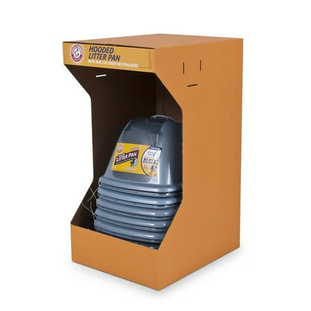 Arm & Hammer Hooded Litter Pan Wave Dark Gray- Large