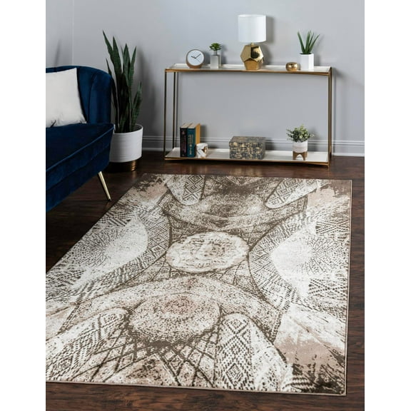 Rugs.com Monte Carlo Collection Rug – 9' x 12' Brown Medium Rug Perfect For Living Rooms, Large Dining Rooms, Open Floorplans