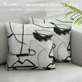 thumbnail image 3 of WERPE  Pillowcases White Black Abstract Face Geometric Print Decorative Bed Pillow Covers with Envelope Closure Hotel Quality Soft Breathable, 3 of 5