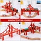 thumbnail image 3 of EeaseMX Vías de tren de madera, juguetes ferroviarios, vías de largo tramo, puente, paso elevado, modelo de juguetes, conjunto, 3 of 7