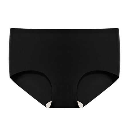HAOYUNL Women s Underwears Seamless Hipster No Show Invisible Ice Silk Stretch Bikini Underwear Panty M-XL