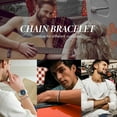 thumbnail image 5 of Rope & Chain Braided Link Bracelet for Men : Handmade Trendy Men's Stainless Steel Metal Non Tarnish Waterproof Cuban Chain Bracelet Fashion Jewelry Gift for Dad Son Boyfriend, Adjustable, 5 of 7