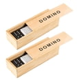 thumbnail image 1 of MasteelfCA 2 Sets Black Wooden Domino Blocks Set Stacking Toy Blocks Domino Board Games Playing Game Science Teaching Domino Toys Table Game, 1 of 7