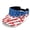 American Flag, variant on Rainbow Floral Sun Visor Hat, Polyester Fabric Comfortable Fit Empty Top Sports Visor for Golf Running and Outdoor Activities
