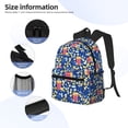 thumbnail image 5 of Vsdgher Cute Popcorn Print Unisex Large Capacity Bookbag Schoolbag Casual Daypack for High School/College/Teens/Travel/Work, 5 of 8