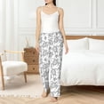 thumbnail image 4 of Cauagu Sea Turtle Pajama Pants for Women Loose Fit Wide Leg Trouser Pants Casual Elastic Waist Drawstring Lounge Pants, 4 of 6