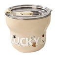 thumbnail image 2 of Stainless Steel Coffee Cup,9 oz Cute Portable Travel Mug with Leakproof Lid & Graphic Printed,Lightweight Tumbler for Office Desk,Daily Commute,White, 2 of 6