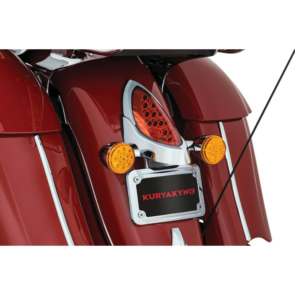 Kuryakyn 5699 Motorcycle Accent Accessory Curved License Plate Mount