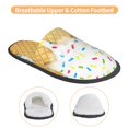 thumbnail image 3 of Balery White Ice Cream Pantuflas de Casa de Felpa Silenciosas con Diseño Estampado, Zapatillas Cómodas Antideslizantes de Algodón para Interior-Large, 3 of 8