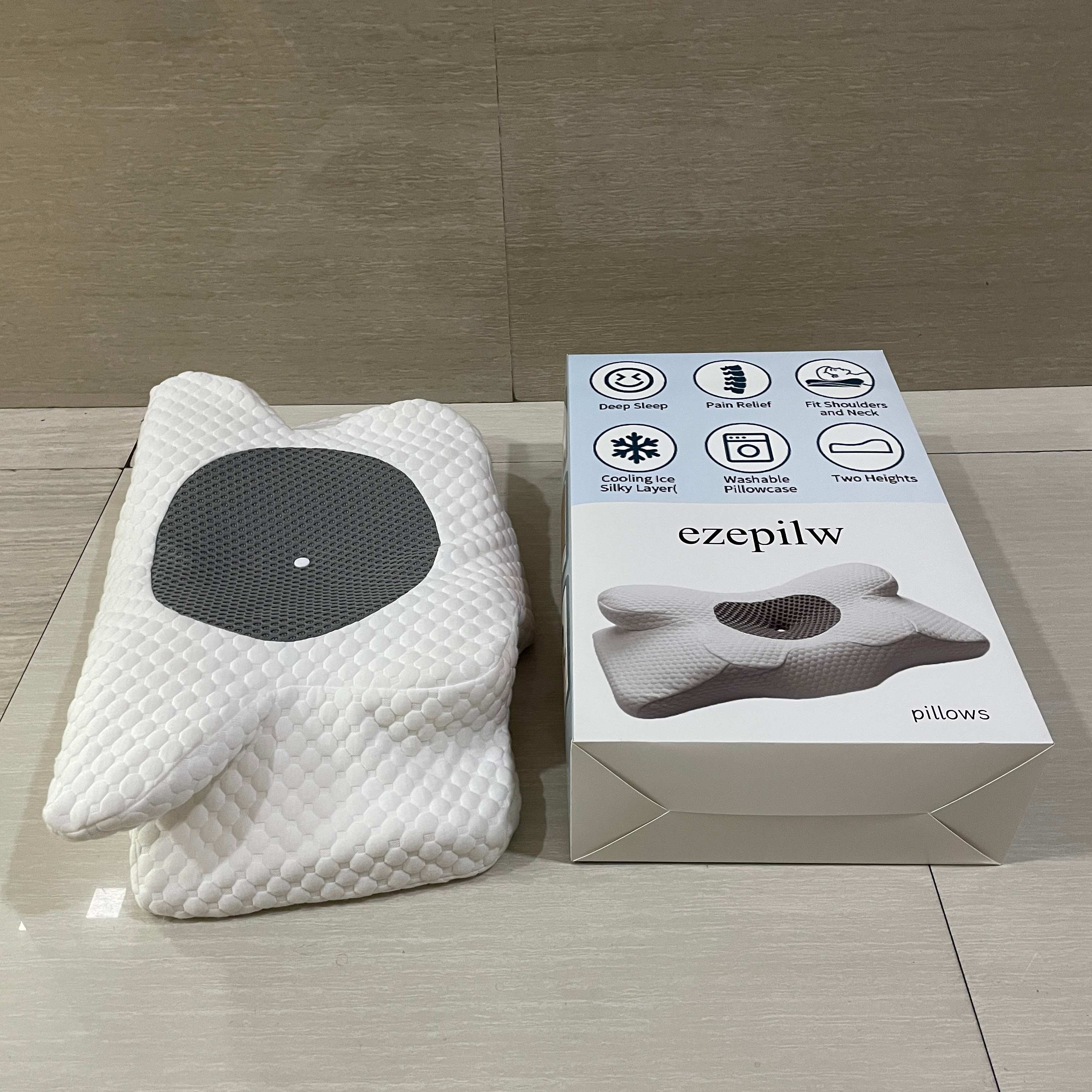 ezepilw pillows,Dream Without Pain Cervical Neck Pillow for Sleeping, Ergonomic Side Sleeper Pillows for Adults, Cooling Orthopedic Pillow for Neck Relief Support