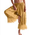 thumbnail image 5 of Karight Women Lace Long Bloomers Pants Elastic Waist Y2k Ruffle Pettipants Slip Cute Pantaloons Pumpkin Pants, 5 of 6