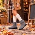 thumbnail image 2 of Xijirk Girls Suede Ankle Boots with Side Zipper and 3D Bow for Fall Outfits and Daily Wear,12-18 Months, 2 of 9