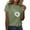 Army Green, variant on Flowers Shirts Short Sleeve T-Shirts for Women Trendy Lightweight Soft Casual Crewneck Printed Tees Spring Summer Tops Clothes 2025