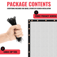 thumbnail image 5 of SEALTECH Ultra Heavy Duty 200 GSM Privacy Fence Screen – Non-Recycled Polyethylene Mesh Shade Net with Bindings & Rustproof Grommets - 90% + Blockage Includes Cable Zip Ties. (White 6'X50'), 5 of 7