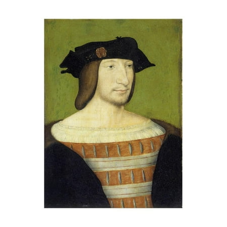 Francis I King Of France Portrait of Francis I, King of France, Aged Twenty by School of Francois Clouet Print Wall Art ()