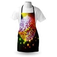 thumbnail image 3 of Popstar Party Apron Vibrant Colorful Disco Ball Nightclub Celebration Party Dance and Music Print, Unisex Kitchen Bib Apron with Adjustable Neck for Cooking Baking Gardening, Multicolor, by Ambesonne, 3 of 3