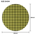 thumbnail image 6 of Yellow Black Checkerboard Checkered Pattern Round Tablecloth 60"x60",Wrinkle Wipeable Table Cloth for Kitchen Dining Room Picnic Patio Party, 6 of 6