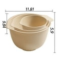 thumbnail image 4 of Mainstays 3 Pieces of Mixing Bowl Set, 50% RPP, Recycled Material, 11.81 in, Papyrus Beige, 4 of 10