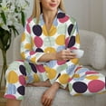 thumbnail image 6 of Uemuo Polka Dot Pattern Womens Pajama Sets,PJ Set for Women,Pajamas for Women Logo,Long Sleeve Pajama Set for Women,Soft Long Sleeve Top With Pants-X-Large, 6 of 9