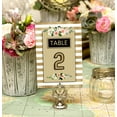 thumbnail image 2 of Darling Souvenir Table Numbers Stripe & Floral Decorative Wedding Table Place Cards-4" x 6" (1 to 50), 2 of 5