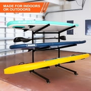 Kayak Stand & Storage Rack,Kayak Storage Rack with Wheels, Indoor & Outdoor Freestanding Storage for 3 Kayak,Easy Transport & Organization