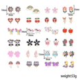 thumbnail image 5 of 24 Pairs Of Girls Clip On Earrings Kids Cute Flower Metal Earring Princess Dress Up------Product code 72876, 5 of 5