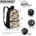 thumbnail image 5 of Uourmeti Personalized 17 Inch Backpack for Travel School, Smooth Zippers Soft Touch Large Capacity Daypack, US Wild Horse, 5 of 6