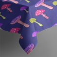 thumbnail image 3 of Colorful Mushroom Assortment Dark Blue Pattern Rectangle Tablecloth 60"x84",Waterproof Polyester Rectangle Table Cloth, Wipeable Spillproof Polyester Tablecloth for Dining, Camping, Indoor and Outdoor, 3 of 5