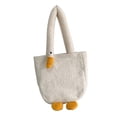 thumbnail image 1 of Bonito bolso de mano de felpa, bolsa de , regalos, suave, divertido, de gran capacidad, portátil, bandolera, bandolera, para , niña, mujer, Blanco Sunnimix Bolso de hombro, 1 of 8