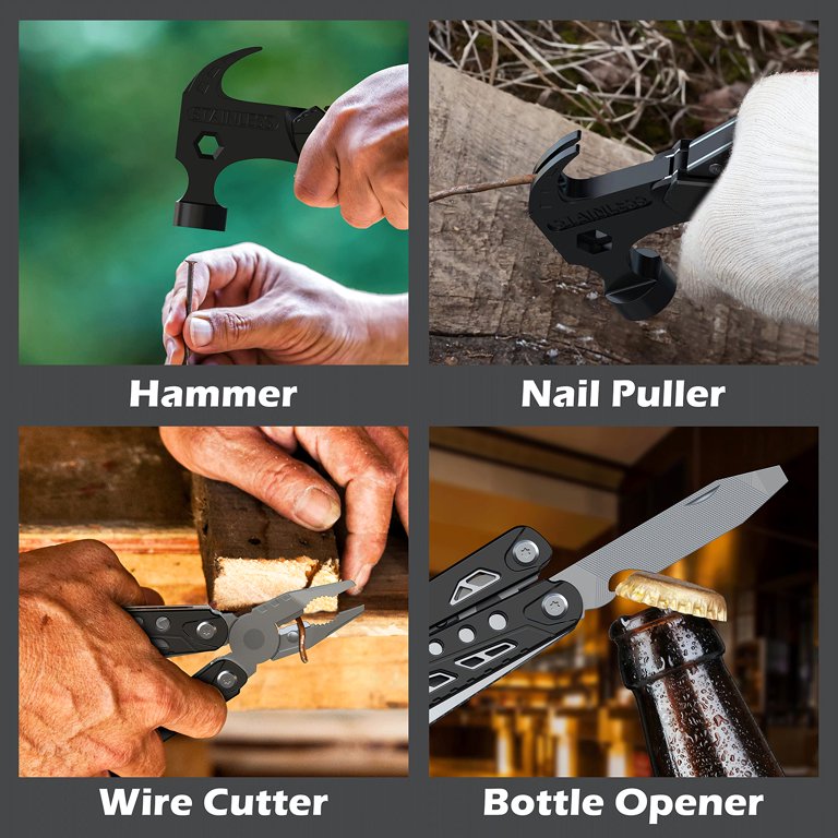 Gifts for Men, Multitool Hammer 14 in1, Camping Accessories Survival Gear,  Cool Gadgets for Men, Anniversary Unique Gifts for Him Boyfriend Husband, Mens  Gifts for Christmas, Stocking Stuffers for Men 