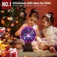 thumbnail image 3 of YOPTOP 5 Inch Plasma Globe Extra Large Science Learning Toy Nebula Thunder Lightning for Kids Bedroom Decorative Lamp Novelty Toy Gift Idea(Red Touch Voice）,6", 3 of 6