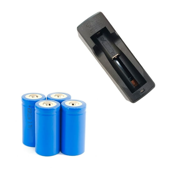 4 RCR123a Rechargeble Li-Ion Batteries & 1 AC Charger for Arlo Security Cameras