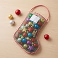 thumbnail image 6 of WWG Mini Christmas Stocking, Sheer Mesh Design with Decorative Ball, Lightweight Polyester, Hanging Loop for Tree or Door, Ornament and Storage Container, for Christmas Decor, 6 of 9