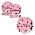 thumbnail image 2 of Halloween Paper Plates 9in Pink Disposable Party Plates, Cartoon Ghost Bat Spider Web Skull Pumpkin Pattern Heavy Duty Paper Dinner Plates,16 Count Tableware for Halloween Indoor Outdoor Party Decor, 2 of 6