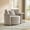 Taupe, variant on Lifestyle Solutions Bryson Modern Storage Chair, Ivory Chenille Fabric