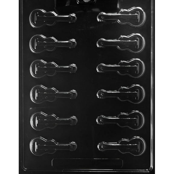 Grandmama's Goodies J107 Guitar Pieces Chocolate Candy Soap Mold with Exclusive Molding Instructions