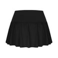 thumbnail image 5 of Oplxuo Womens Mini Skirt Casual Fold Over Low Waist Pleated Tennis Athletic Skorts Ruffle Skirts, 5 of 5