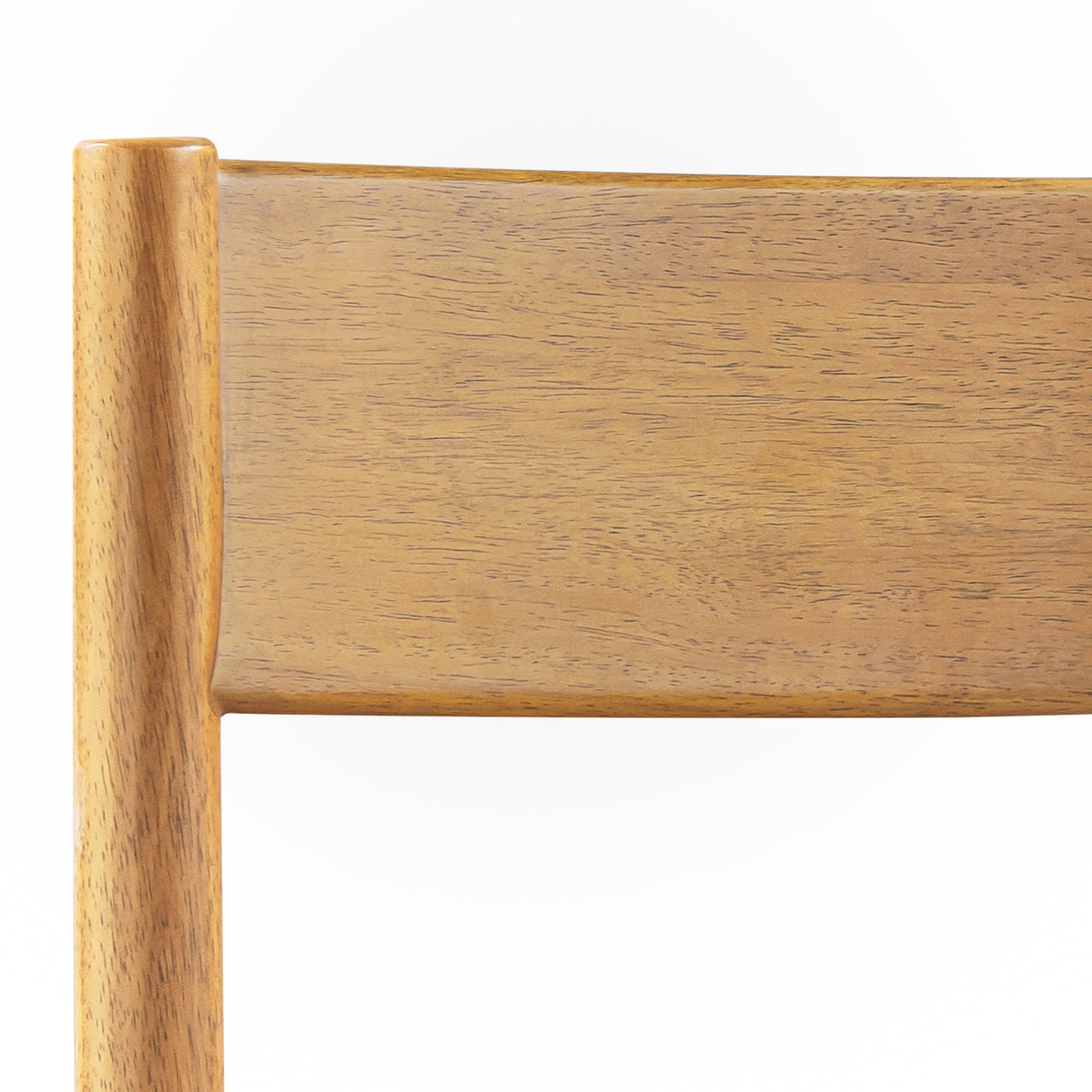 Mainstays Dowel Upholstered Dining Chairs, 2-Pack, Natural Teak Finish with Cream Fabric Seat for Indoor