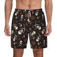 thumbnail image 2 of Goofa Pirate Skulls Printed Men's Swim Trunks Board Shorts Quick Dry Mens Swimming Trunks with Compression Liner,Breathable Fit Hawaii Beach Shorts-Large, 2 of 9