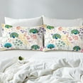 thumbnail image 3 of Kawaii Peacock Bedding Set Twin Size,Cartoon Peacock Flowers Duvet Cover,Colorful Floral Bed Set Wildlife Animal Flower Duvet Cover with 1 Pillowcase（No Comforter）, 3 of 5