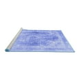 thumbnail image 2 of Ahgly Company Machine Washable Indoor Round Abstract Blue Contemporary Area Rugs, 8' Round, 2 of 4